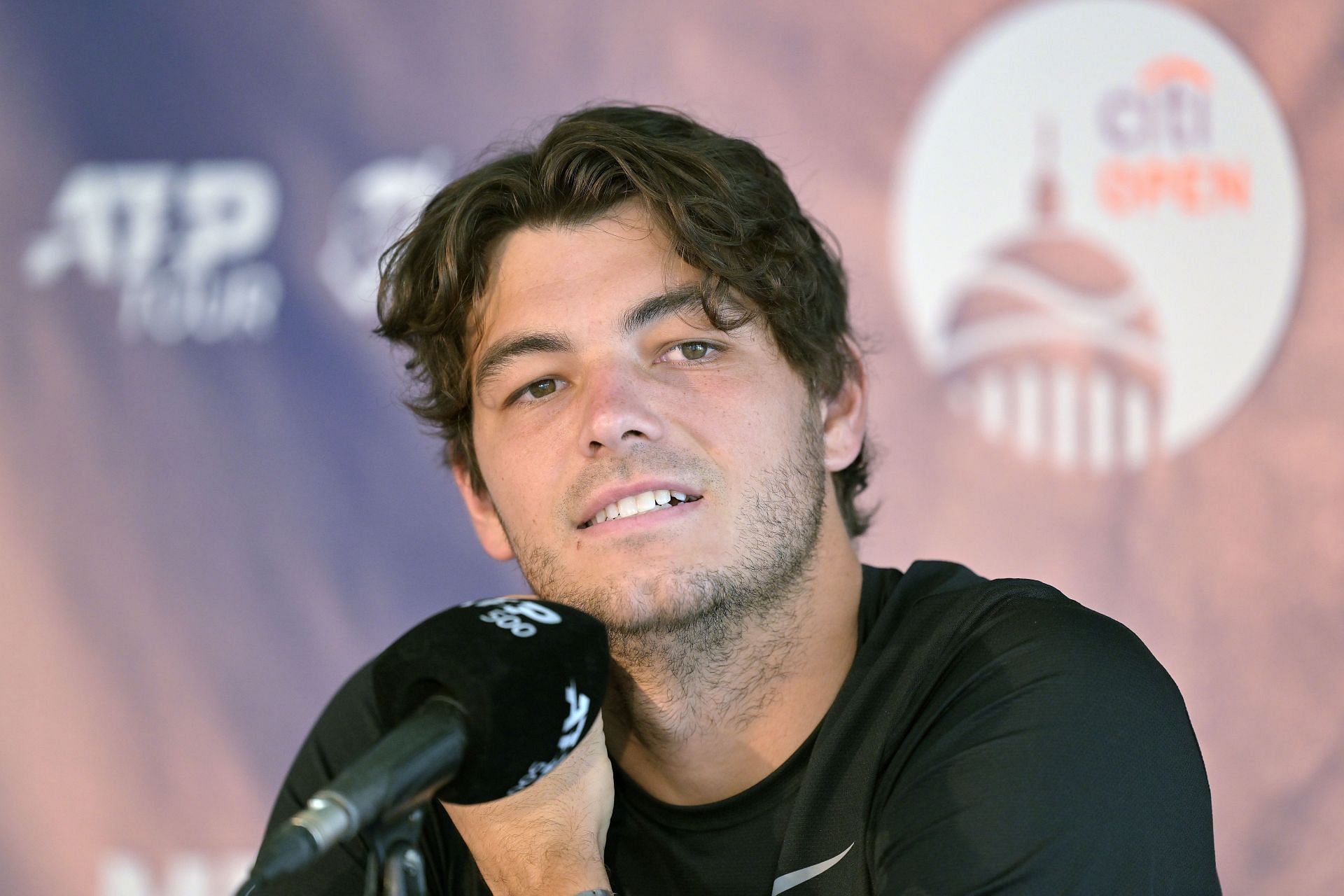 Taylor Fritz speaking to the media [Source: Getty]