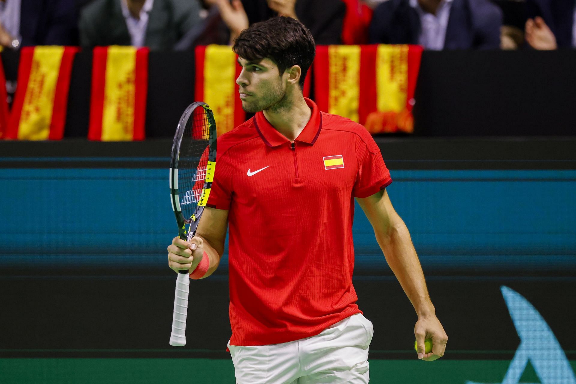 Carlos Alcaraz pictured at Davis Cup Finals (Source: Getty)