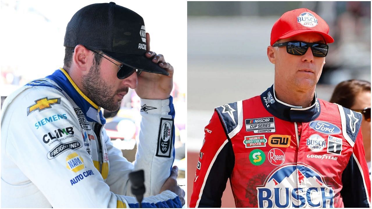 (L)Hendrick Motorsports drive Chase Elliott &amp; (R) former Stewart-Haas Racing driver Kevin Harvick. ( Both images via Getty )