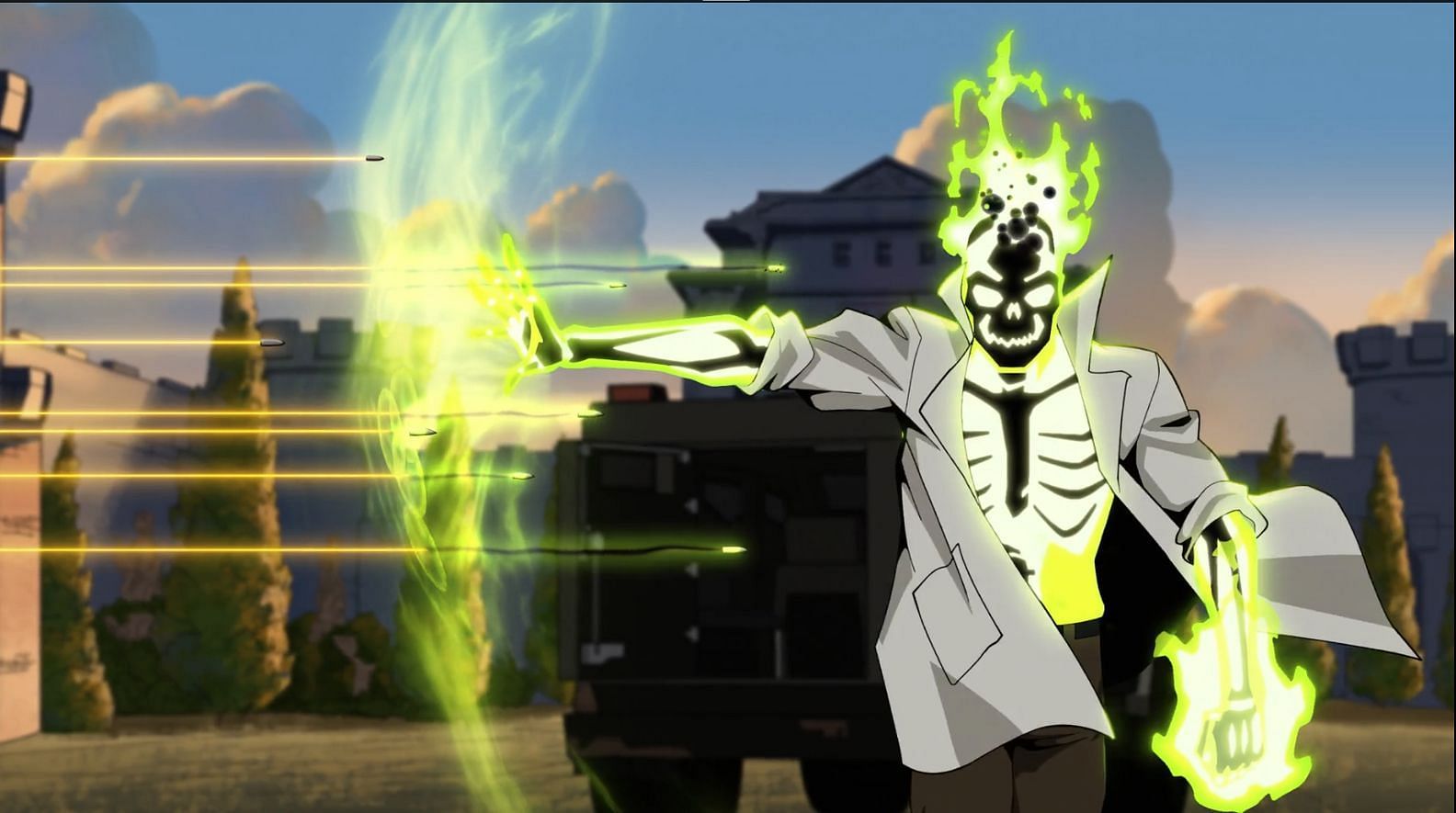 A still of Dr. Phosphorous from Creature Commandos (Image via Max/DC)