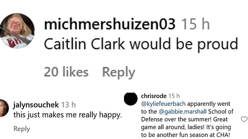 Hawkeyes fans were delighted with the team's stellar start to the post-Caitlin Clark era (image credit: instagram/iowawbb)