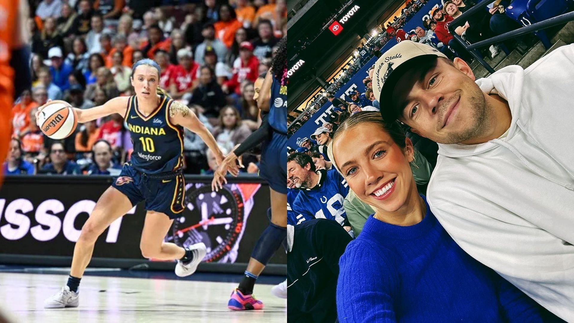 Indiana Fever guard L. Hull alongside her boyfriend Will Matthiessen. Photo Credit: Lexie Hull&#039;s IG account, Imagn