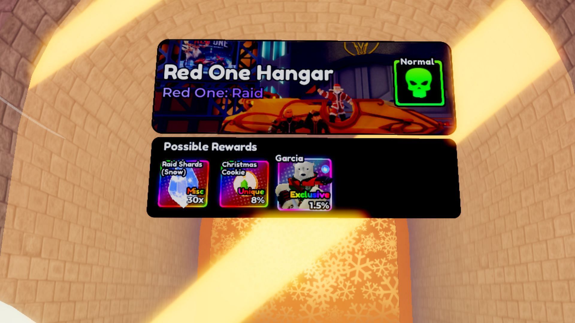 Unlock Garcia by winning the Red One Hangar Raid (Image via Roblox)