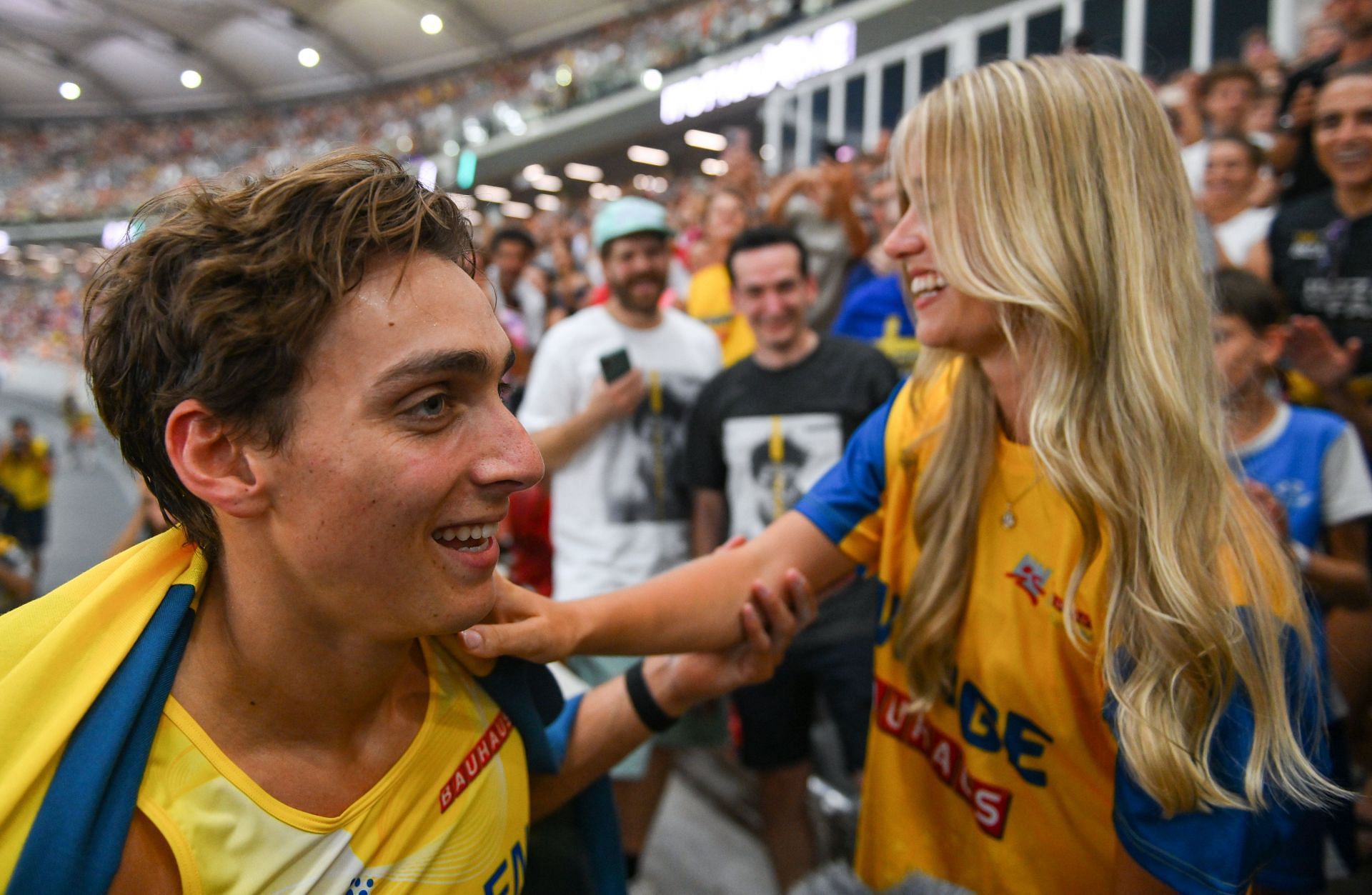 Mondo Duplantis and Desir&eacute; Inglander at the World Athletics Championships 2023 - (Image via Getty)