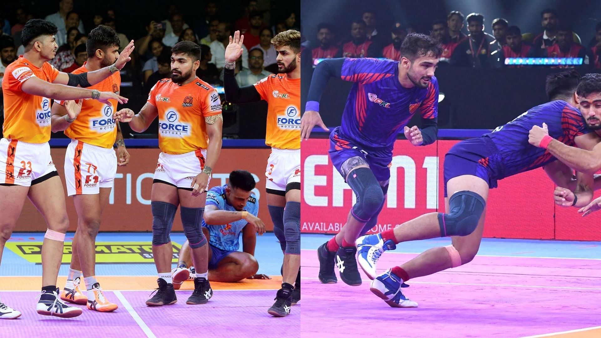 दबंग दिल्ली vs पुनेरी पलटन (Photo Credit- X/@PuneriPaltan/@DabangDelhiKC)