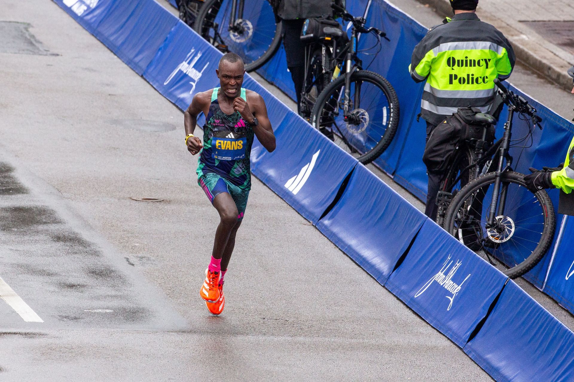 Evans Chabet during the 2023 Boston Marathon majors (Image via: Getty Images)