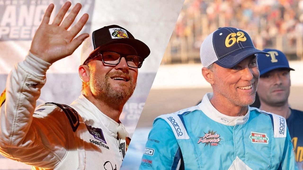 NASCAR Hall of Famer Dale Earnhardt Jr. and former Cup Series champion Kevin Harvick (Source: Imagn)