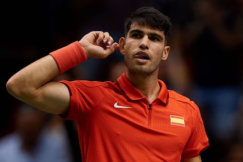 Carlos Alcaraz at the Davis Cup 2024. (Photo: Getty)