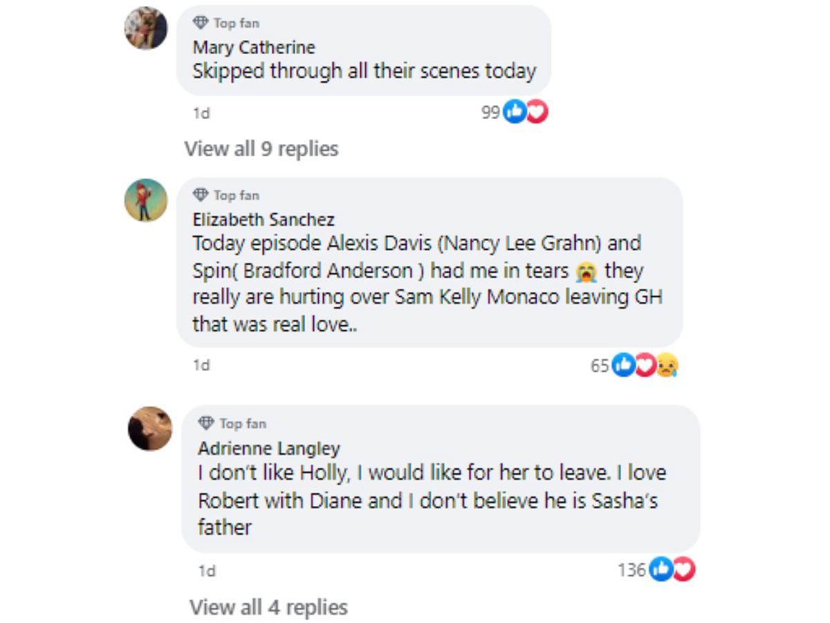 Fan reactions (Image via Facebook/General Hospital)