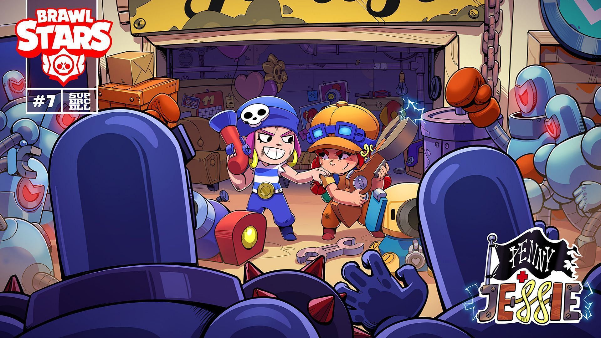 Jessie is a great companion for Penny in Brawl Stars (Image via Supercell)