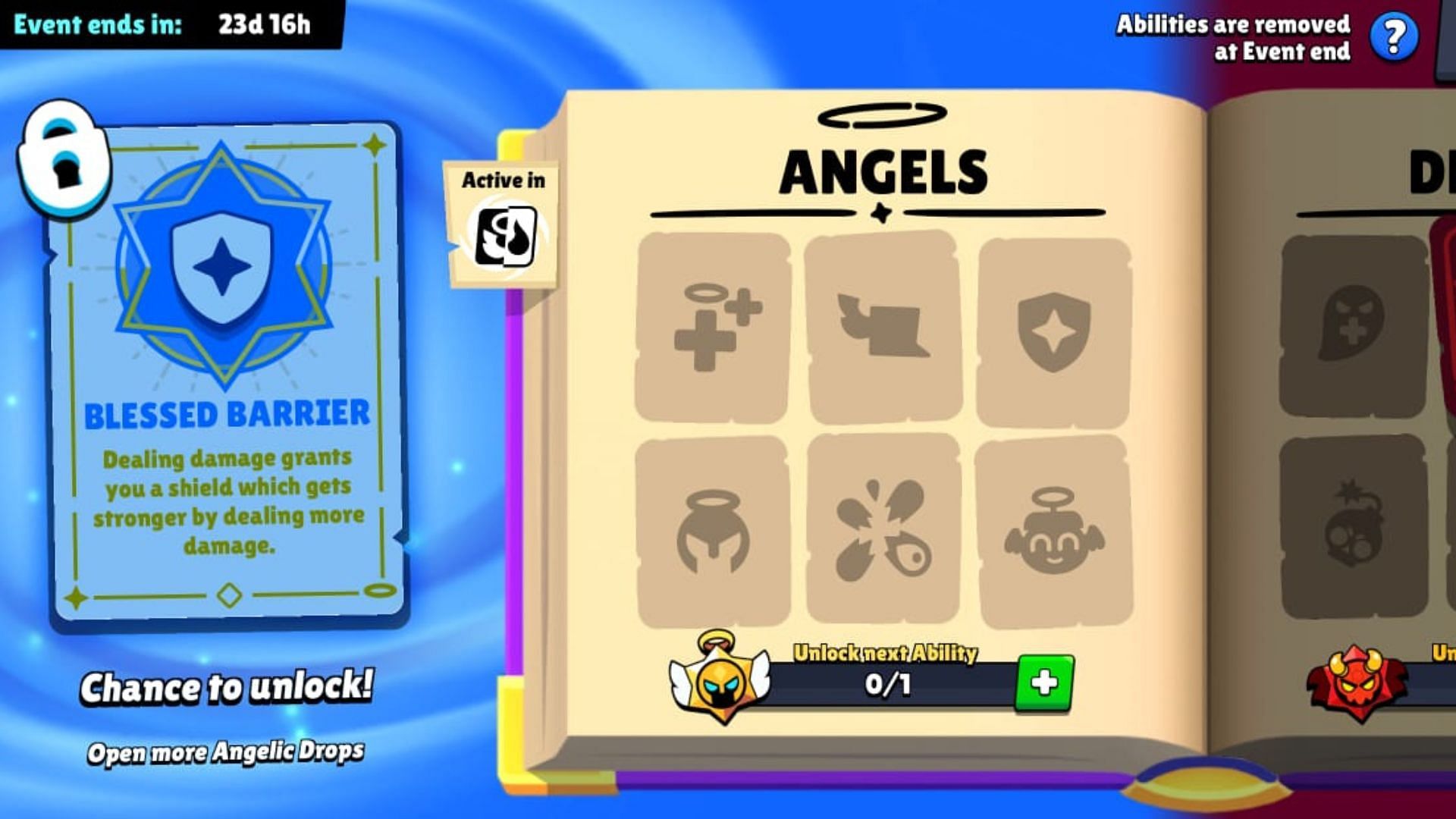 Blessed Barrier Angelic ability (Image via Supercell)