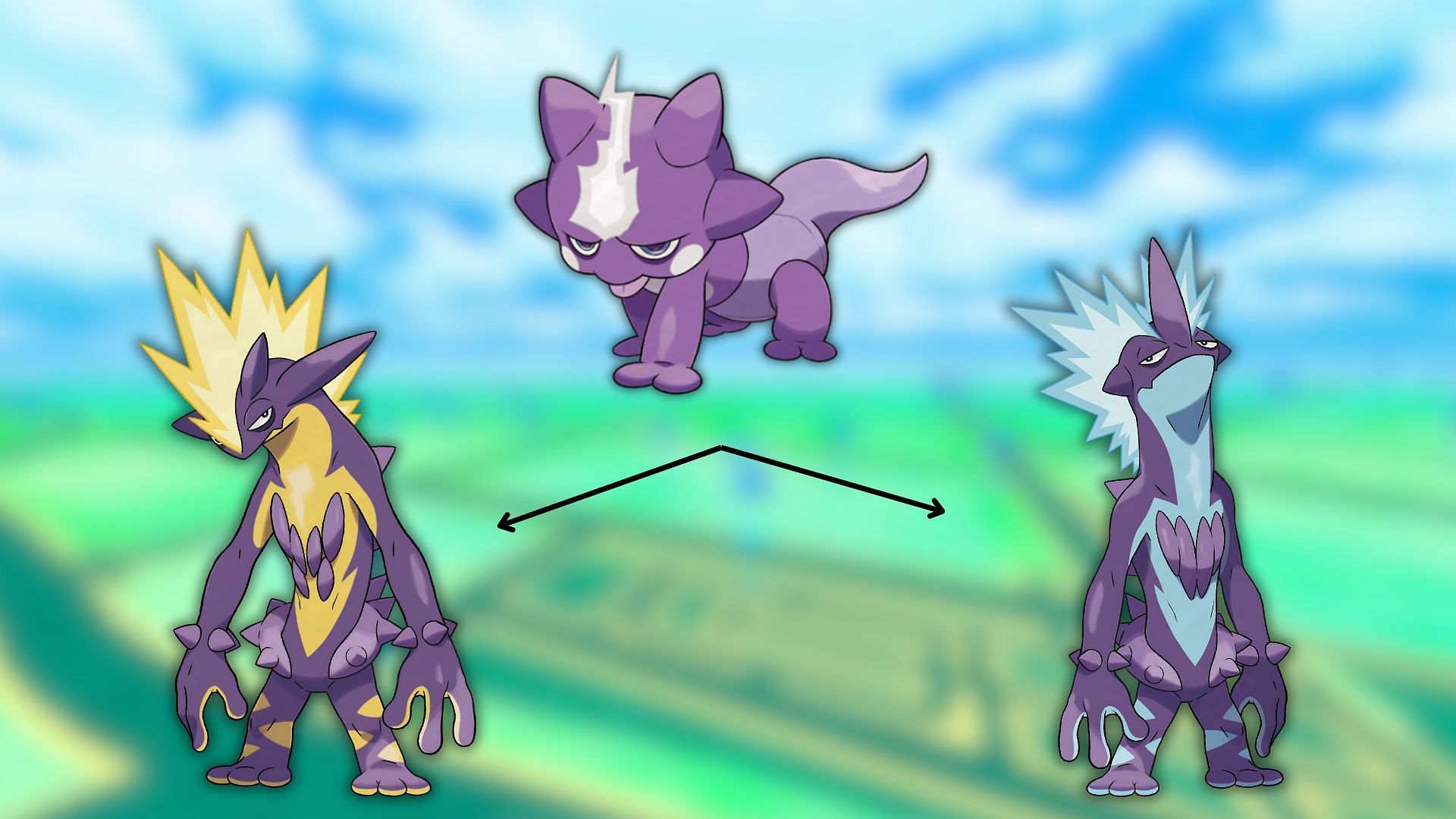 Toxel can either evolve into a Toxtricity Amped Form or the Low Key Form (Image via The Pokemon Company)