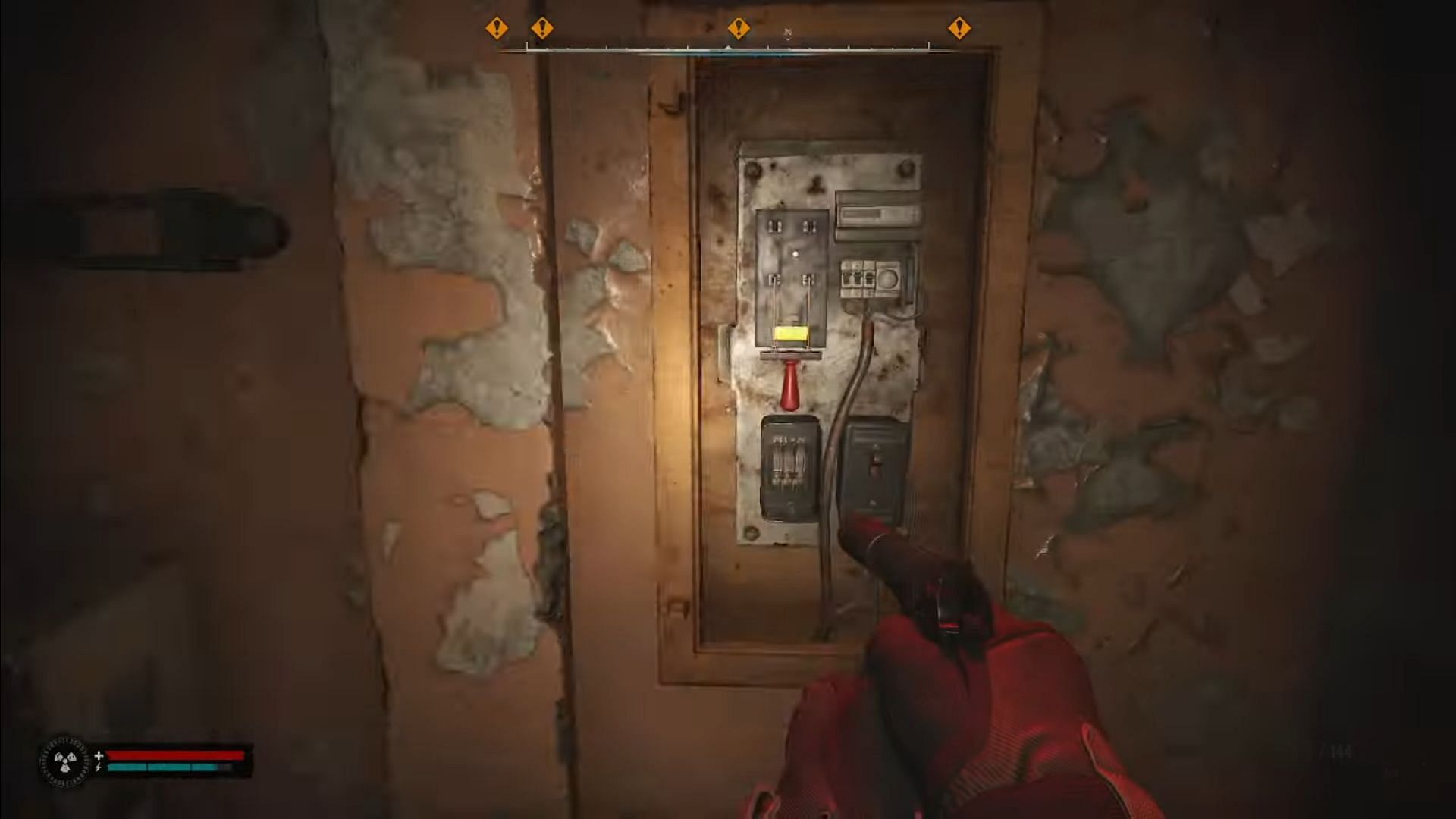 Generator Switch in Orange room (Image via GSC Game World || Youtube.com/@WoW Quests)