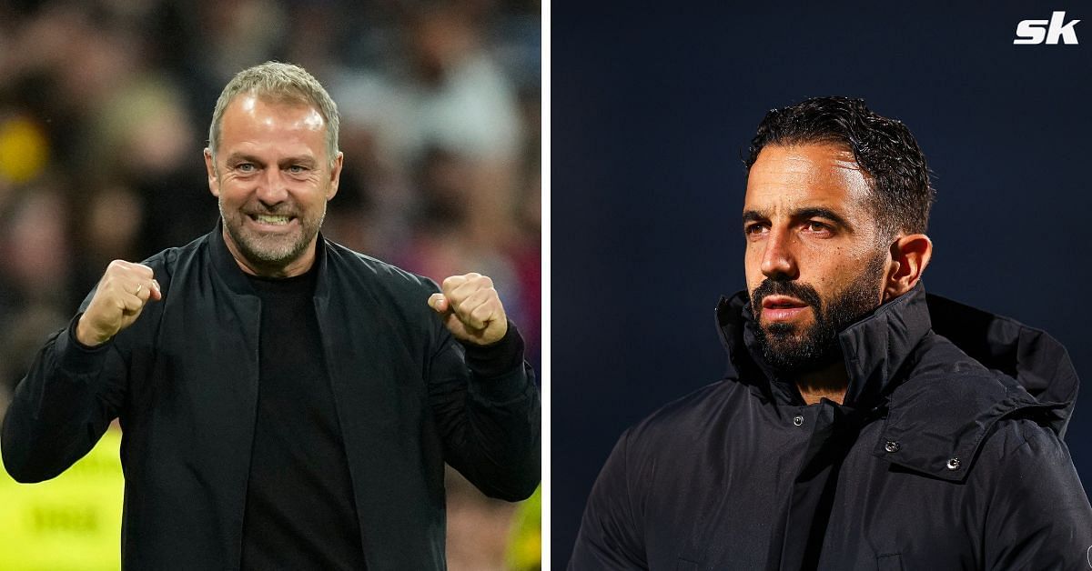 L to R: Barcelona coach Hansi Flick and Manchester United coach Ruben Amorim (All images sourced from Getty)