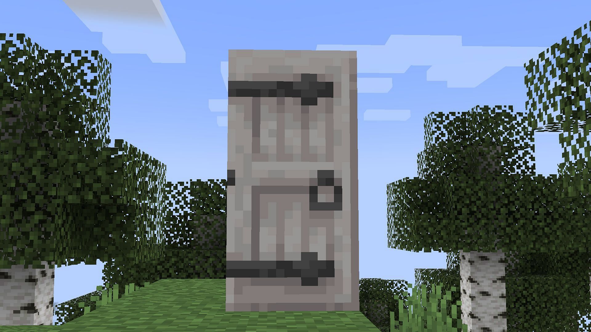 Use the door to access blocked-off sections or enter your house in Minecraft (Image via Mojang Studios)