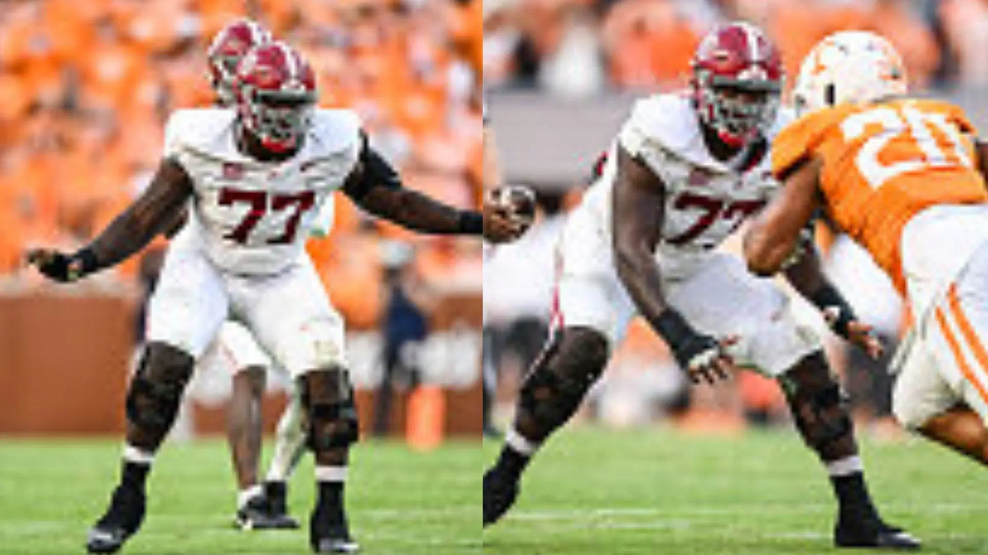 Alabama offensive lineman Jaeden Roberts 