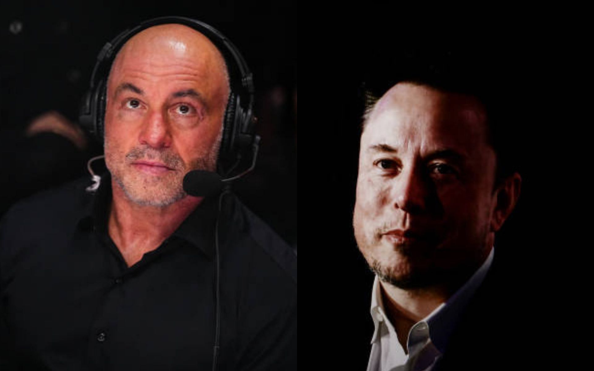 Joe Rogan (left) hosts Elon Musk (right) on latest podcast episode [Image credits: Getty Images]