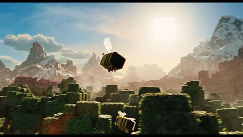 The bee has a fuzzy appearance (Image via Warner Brothers/Mojang Studios