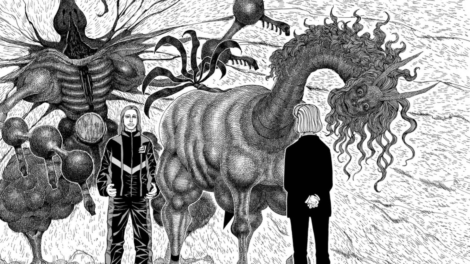 Tserriednich and his guardian beast (Image via Shueisha)