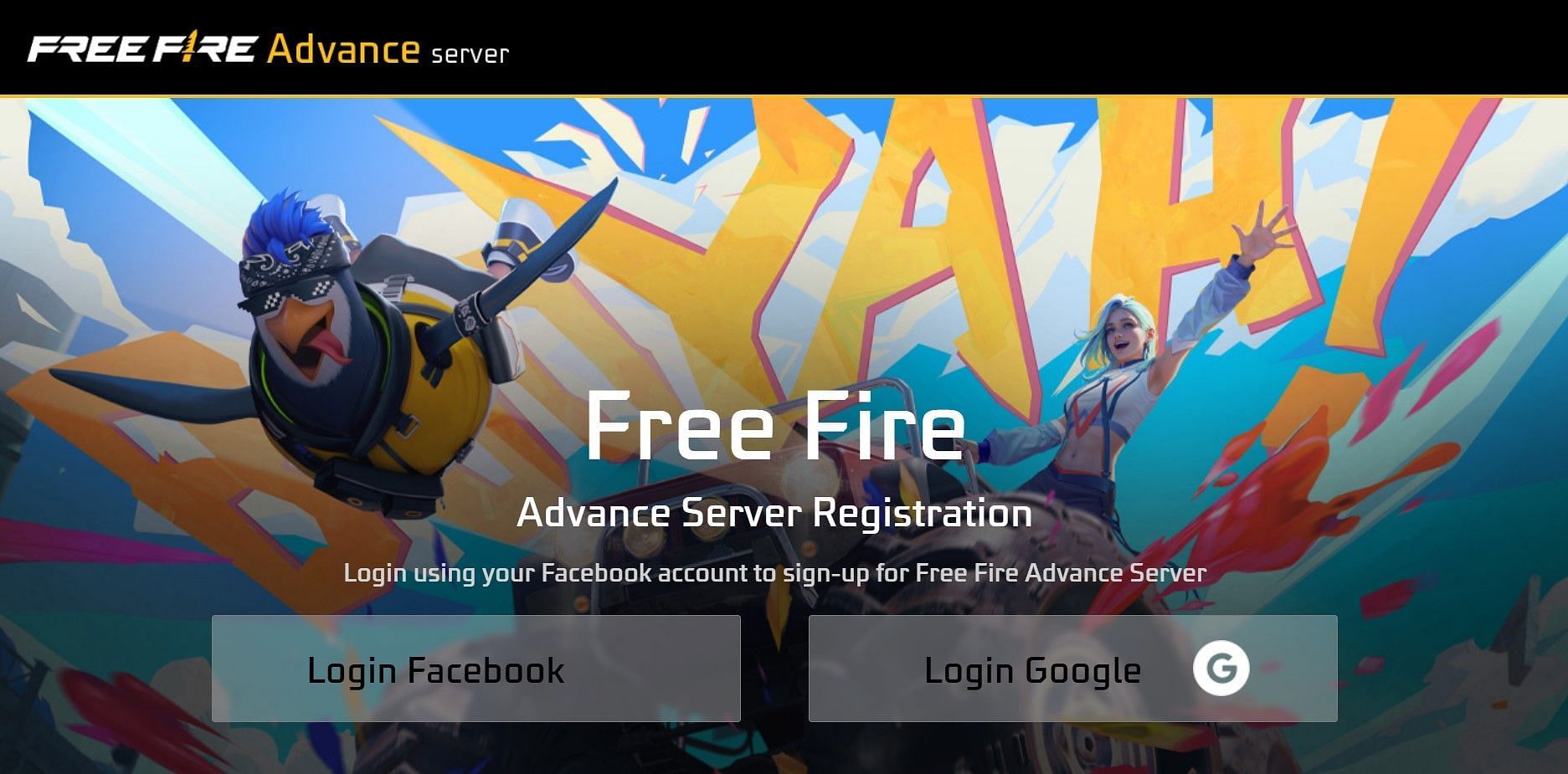 Registrations for the Advance Server have recently opened up (Image via Garena)