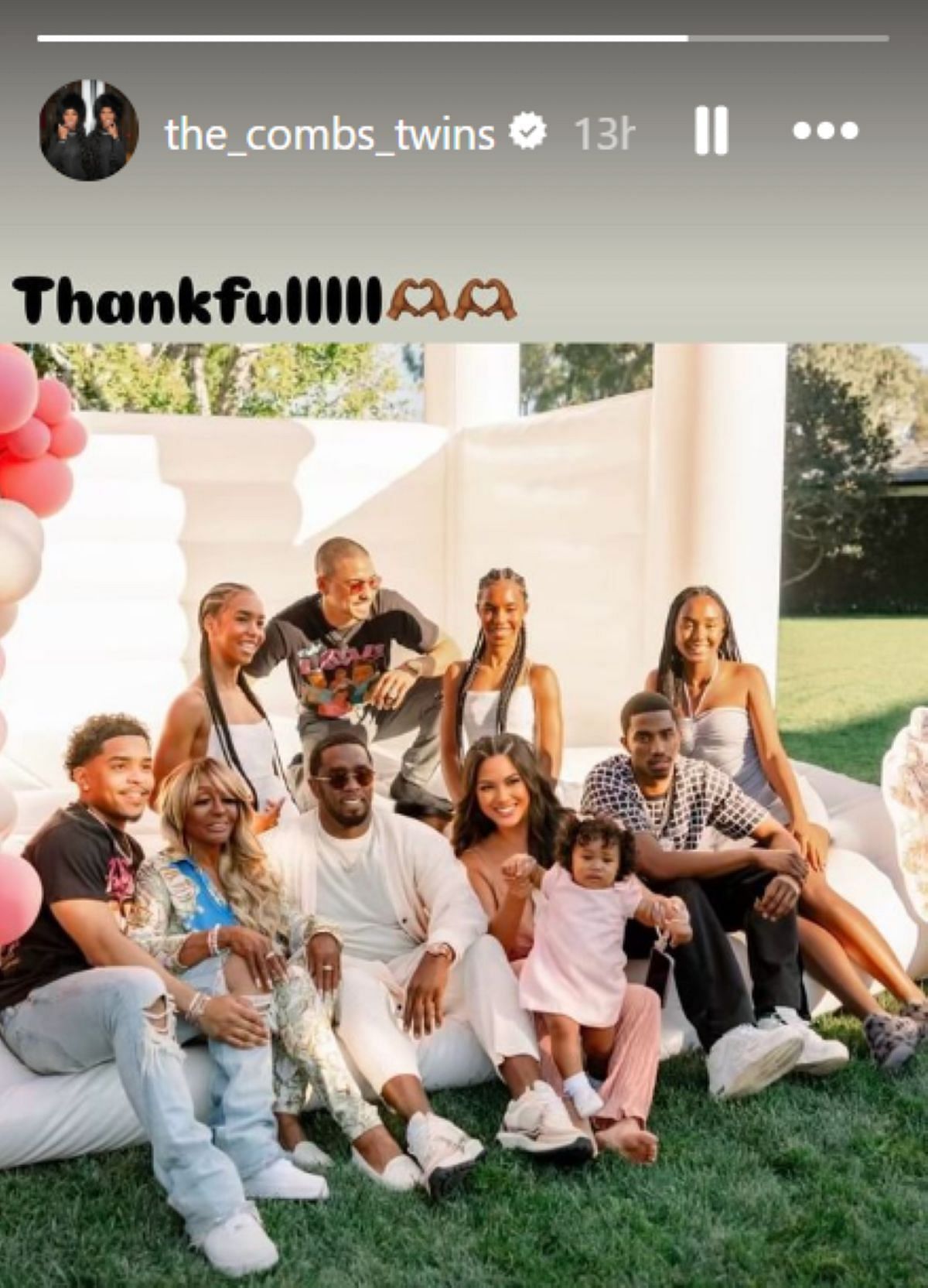 In Photo: Diddy&#039;s daughters, the Combs Twins share their gratitude on Thanksgiving with a wholesome family picture