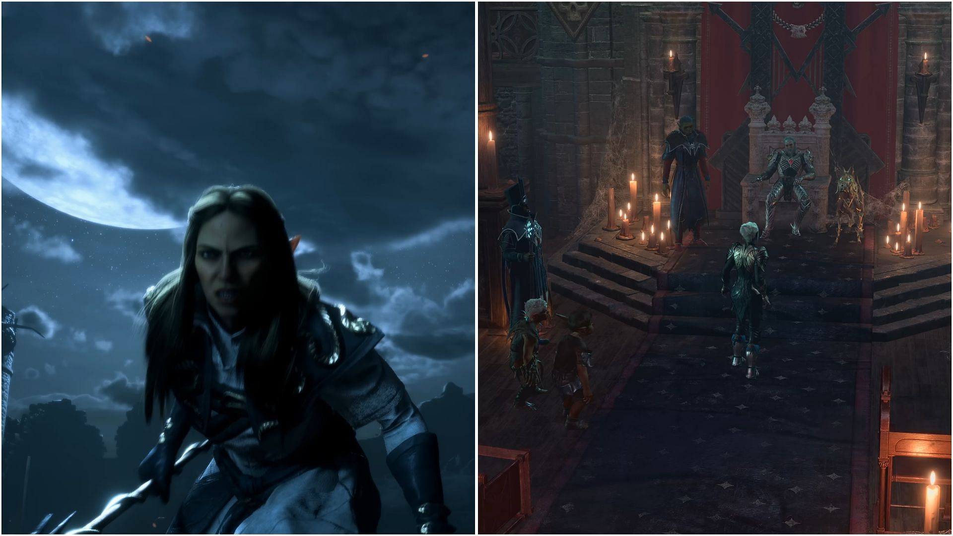 Both The Veilguard and Baldur&#039;s Gate 3 feature unique courses. (Images via Electronic Arts || Larian Studios)