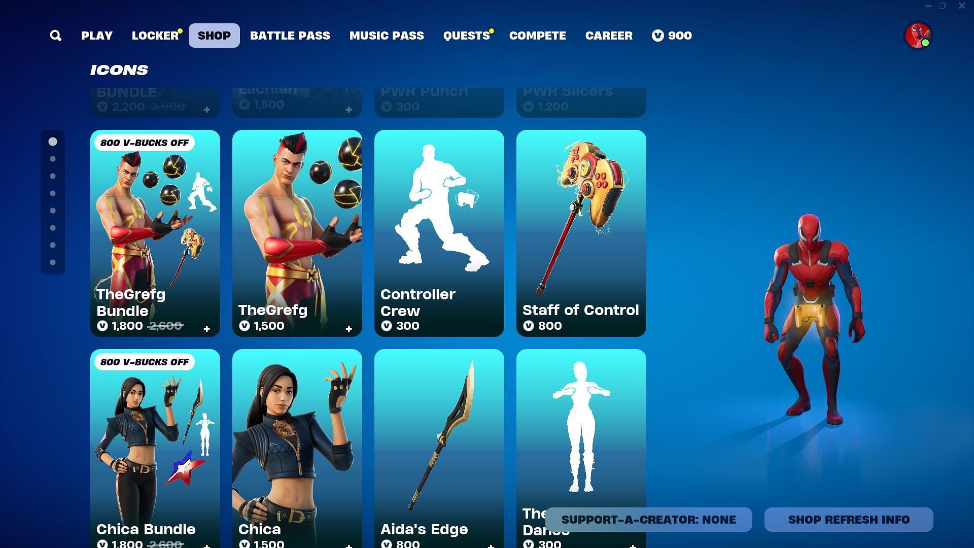 You can purchase other cosmetics related to TheGrefg (Image via Epic Games)