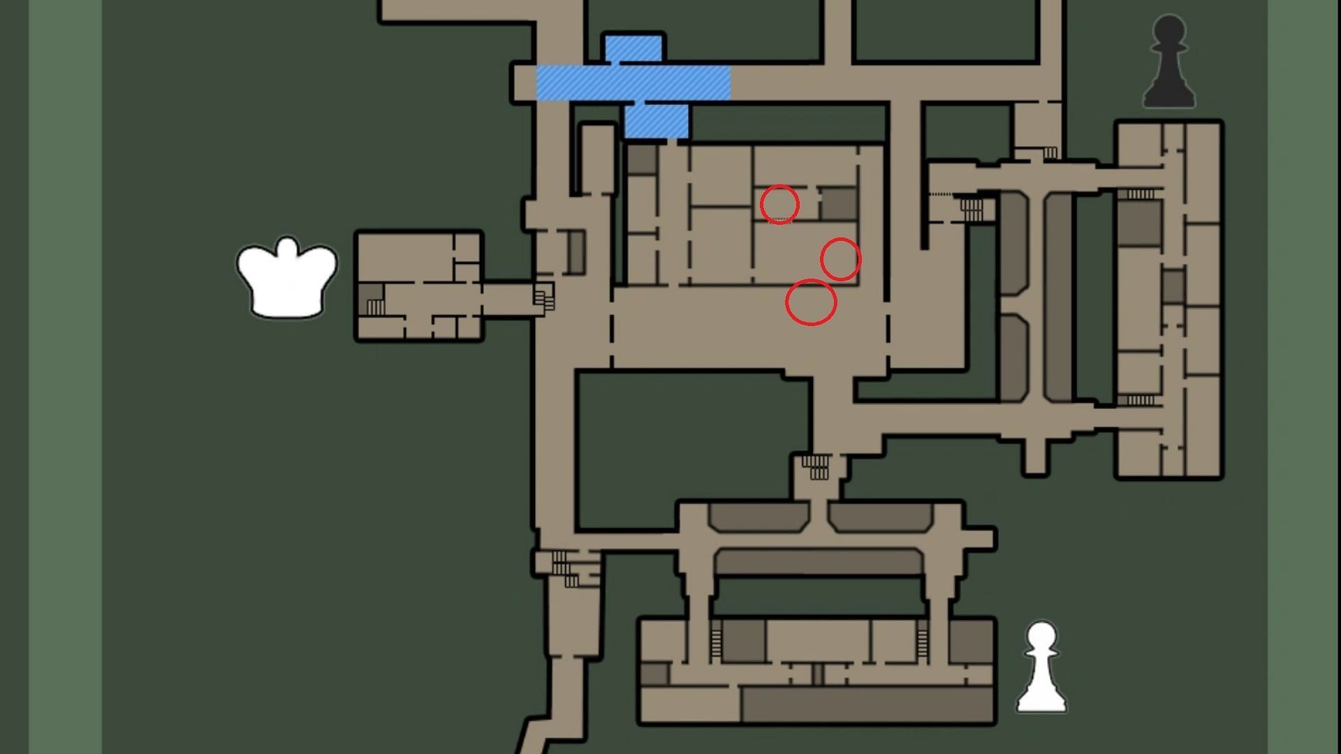 Locations of the three folders in the command bunker (Image via Battlestate Games)