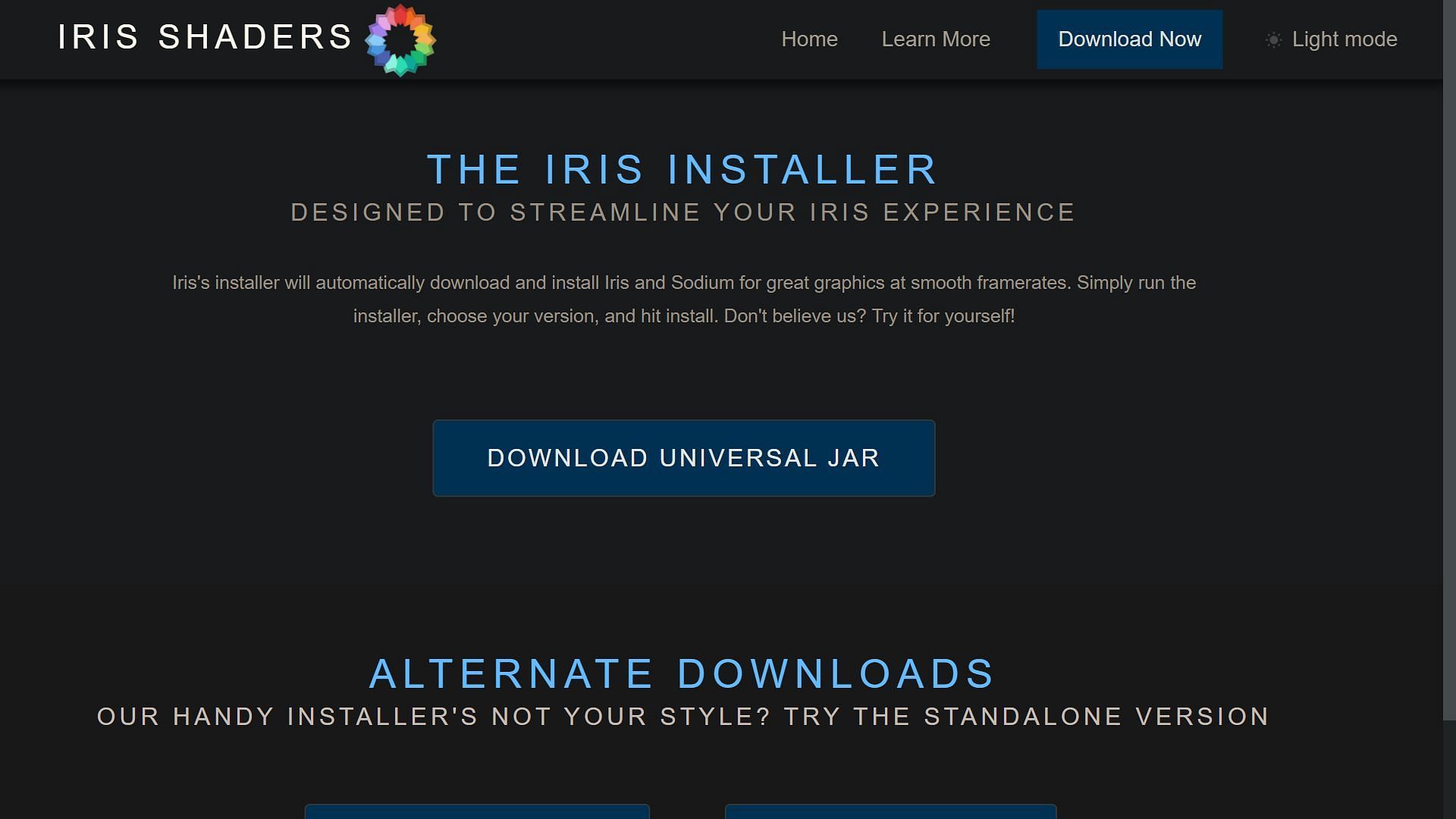 Download Iris Shaders from their official website (Image via The Iris Project)