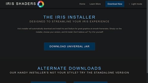 Download Iris Shaders from their official website (Image via The Iris Project)