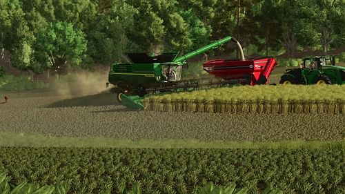 Harvesting in FS 25 (Image via Giants Software)