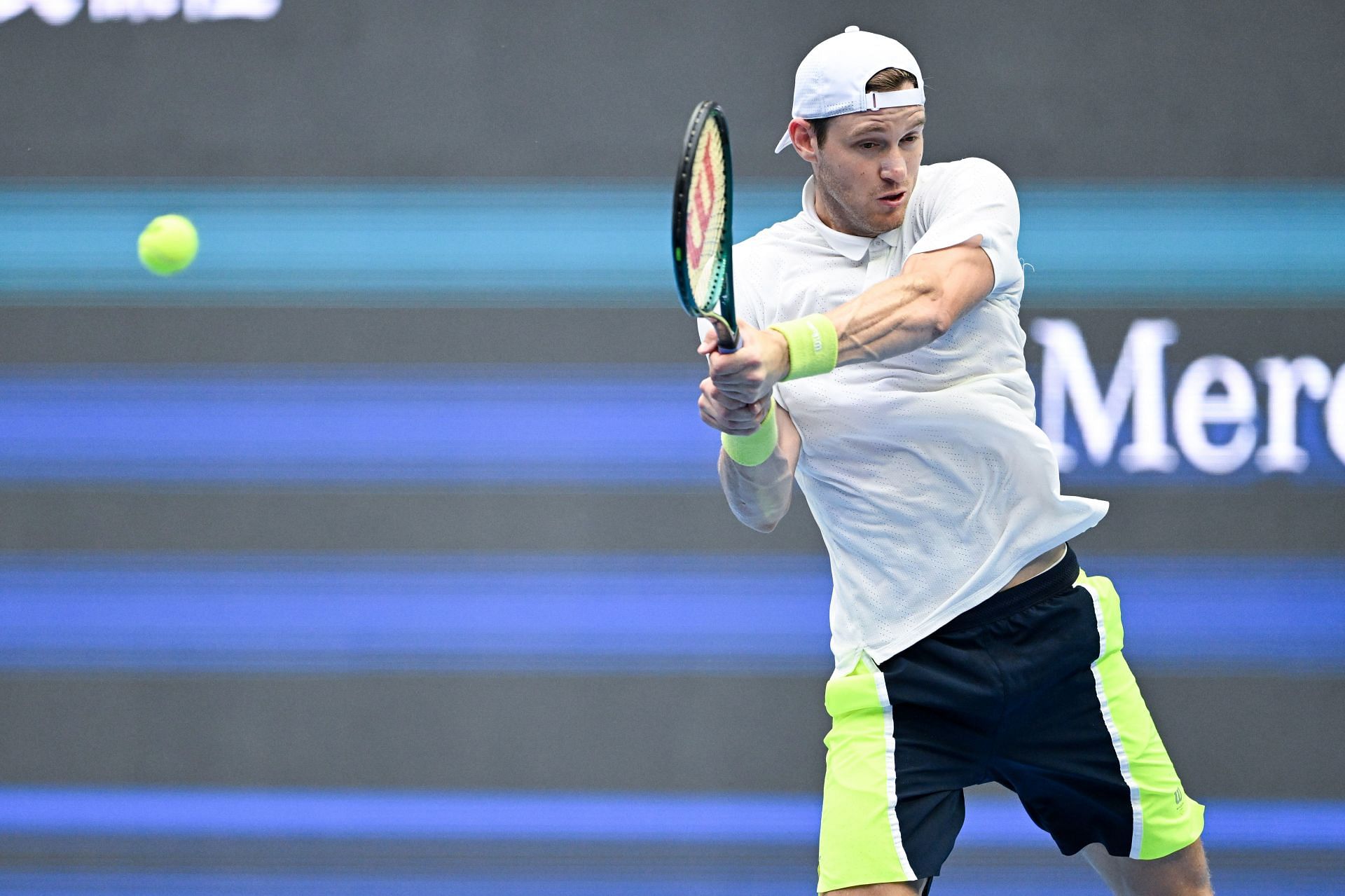 Jarry during his match against Jannik Sinner on the fourth day of the 2024 China Open (Image via Getty Images)