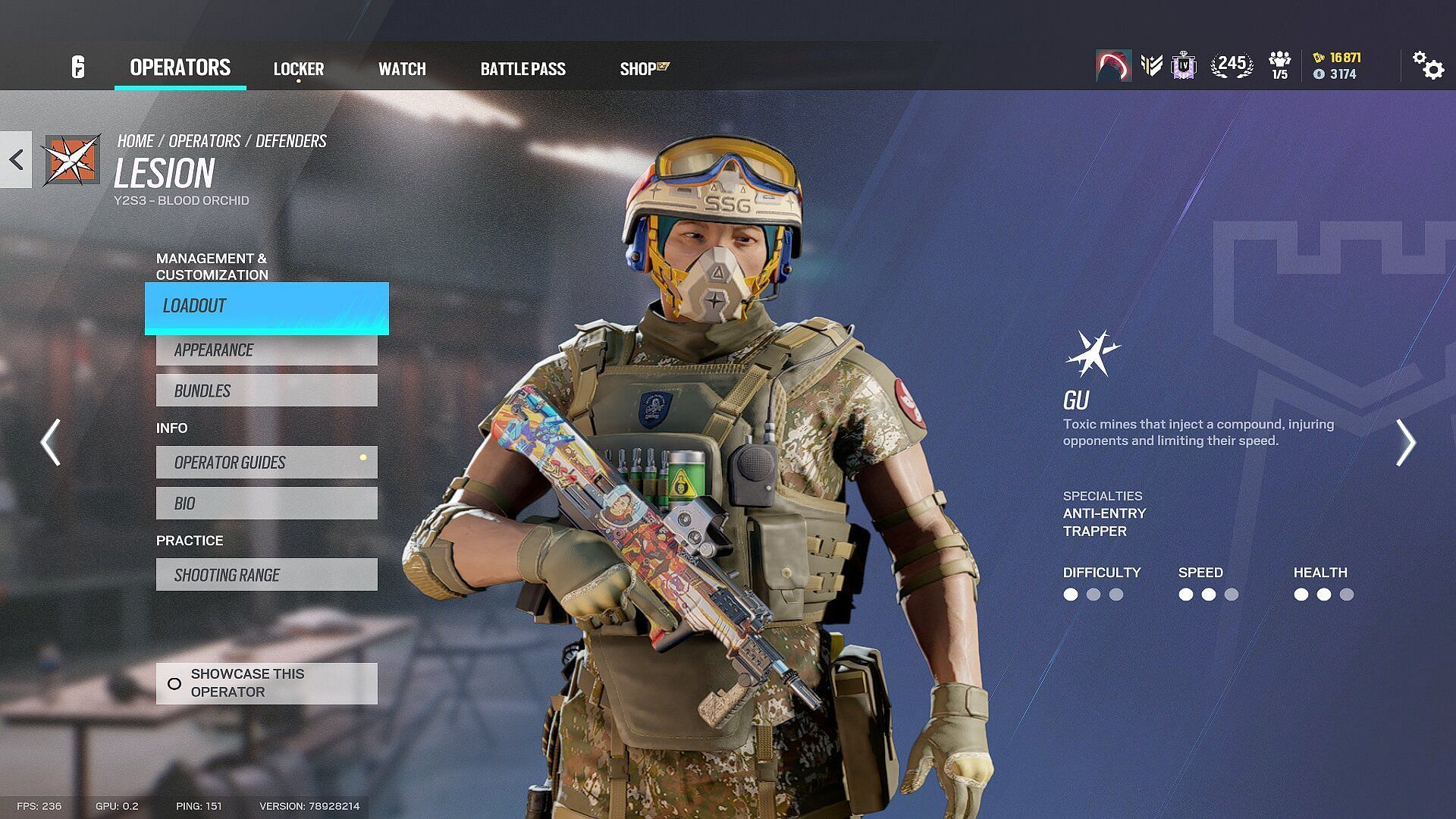 Lesion in Rainbow Six Siege (Image via Ubisoft)