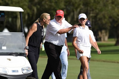 Kai Trump and Donald Trump (Image via Getty).