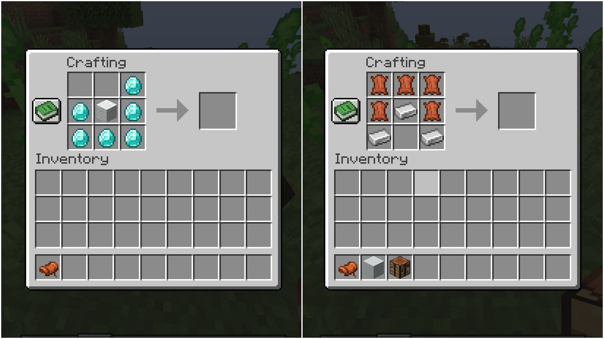 Crafting recipes for horse armor and saddle before they were officially released for Minecraft (Image via Mojang Studios)