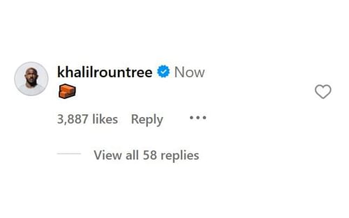 Khalil Rountree Jr's comment. [Image credit: @espnmma on Instagram]