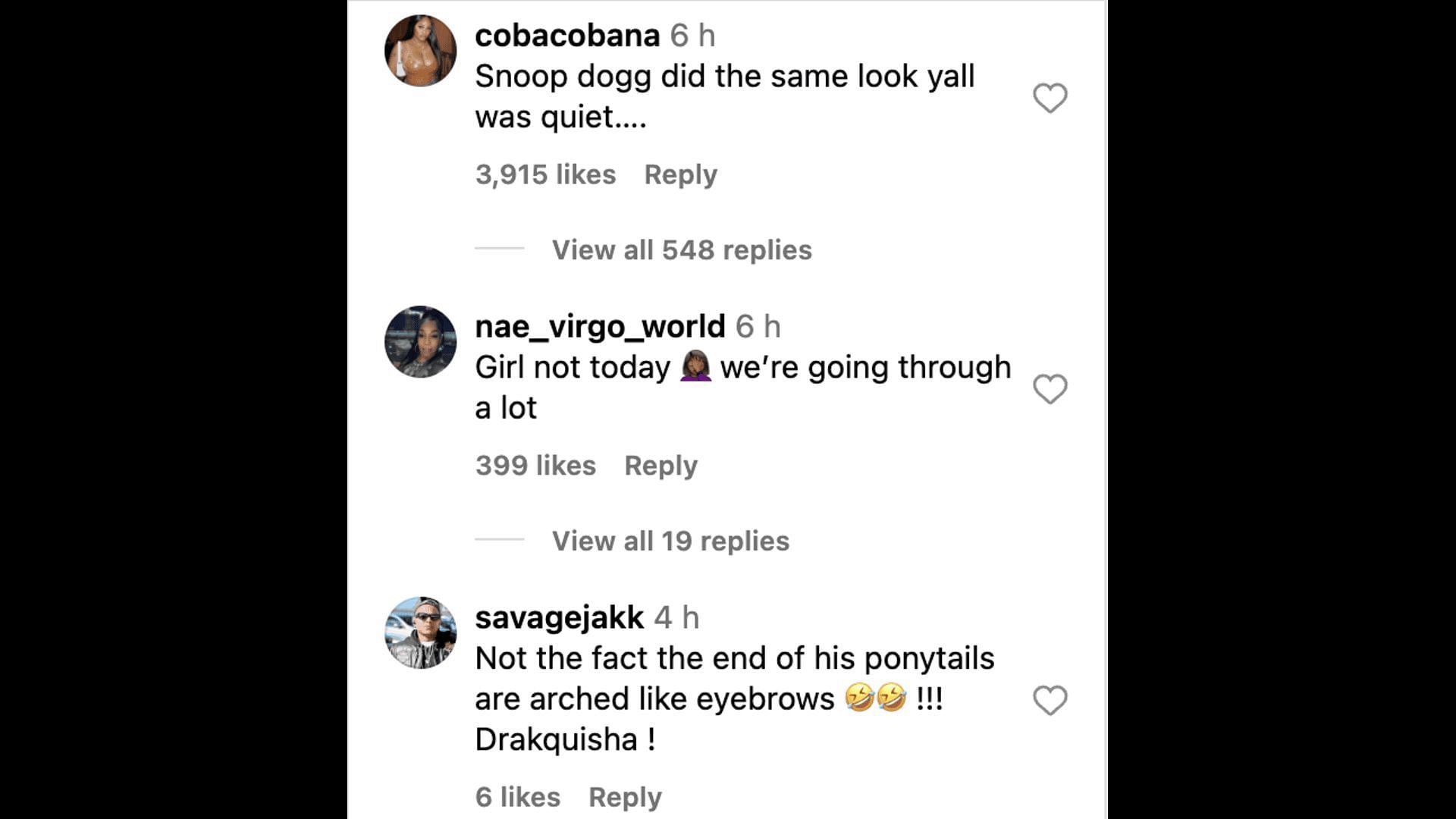 Netizens comment on Drizzy&#039;s new look with pigtails (Image via Instagram/@theshaderoom)