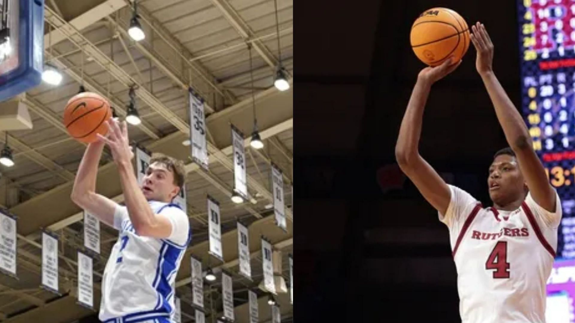 Duke forward Cooper Flagg (left) and Rutgers guard/forward Ace Bailey (right) (Image Source: IMAGN)