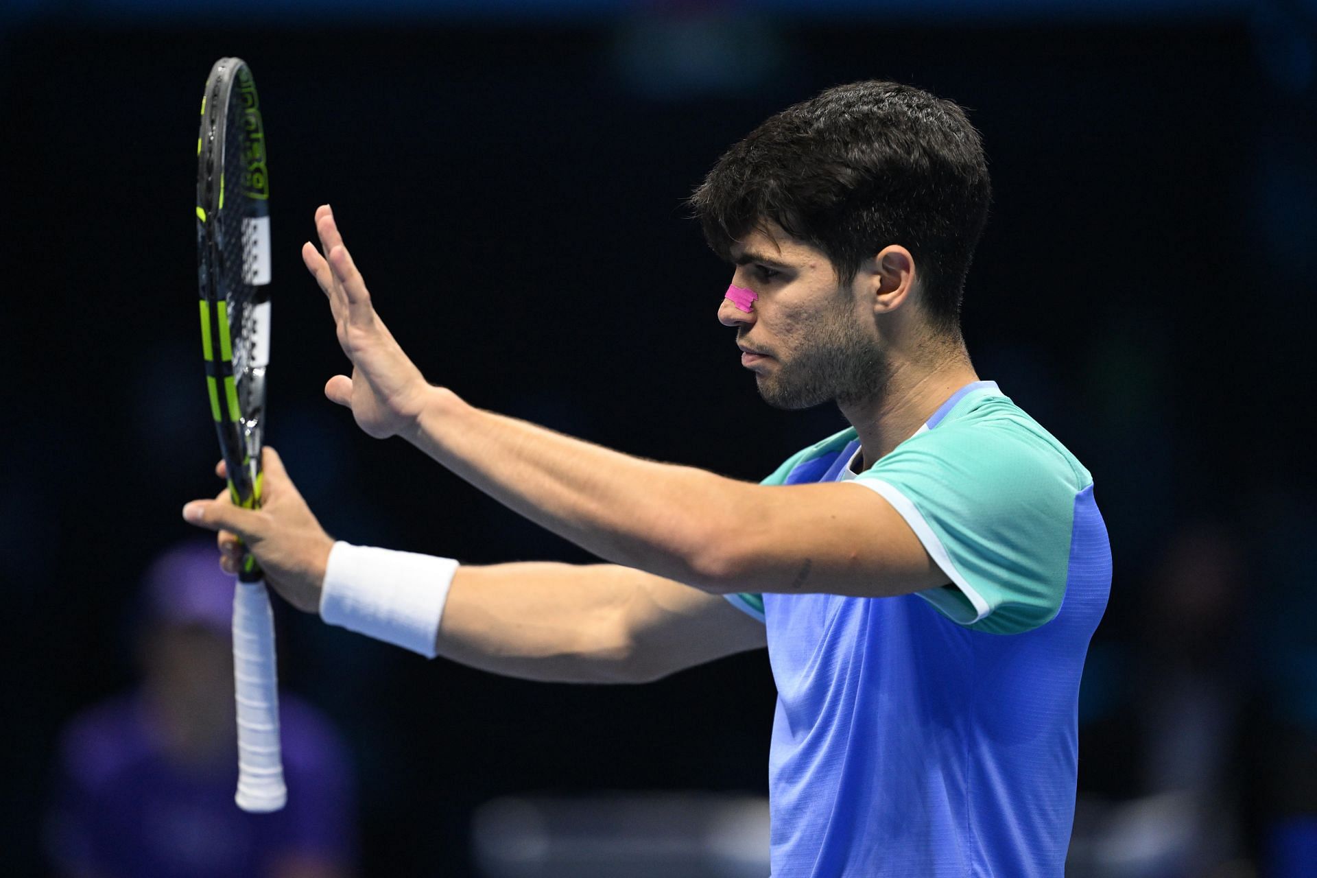 Carlos Alcaraz during his match against Alexander Zverev (image source: Getty)