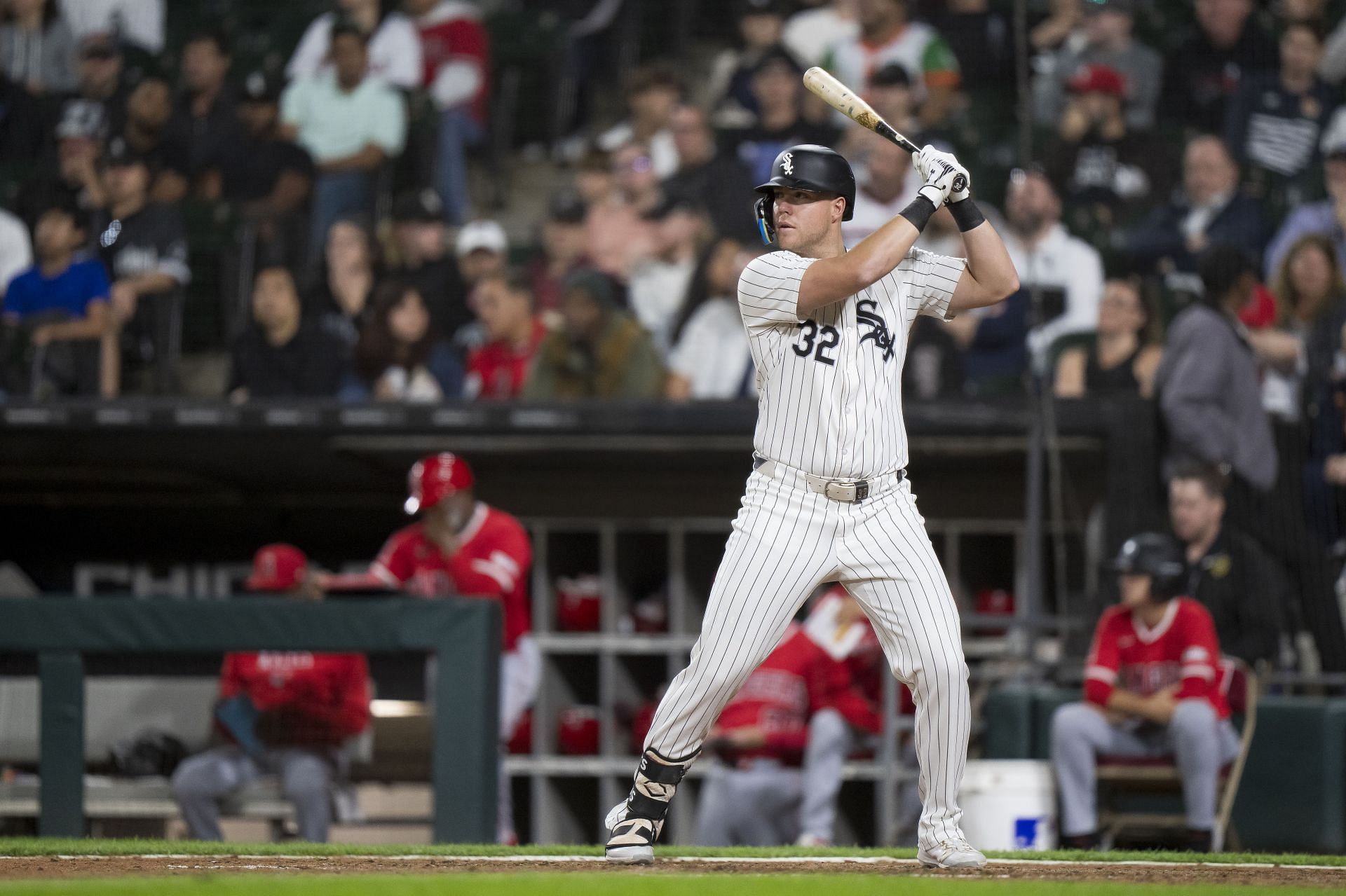 Gavin Sheets in action against the Los Angeles Angels- Source: Getty