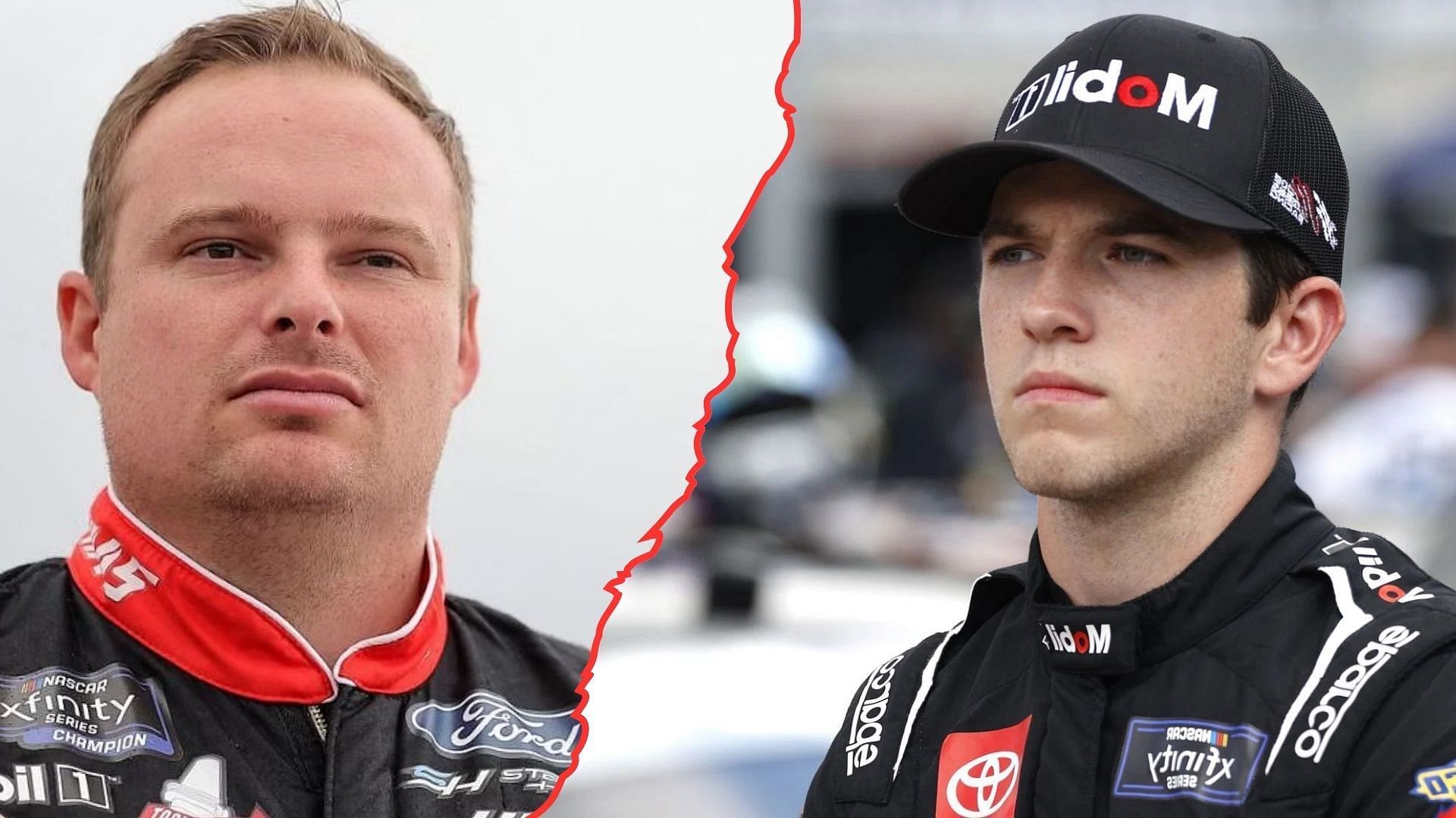 Cole Custer (L) defends his move against Chandler Smith (Image: Getty)