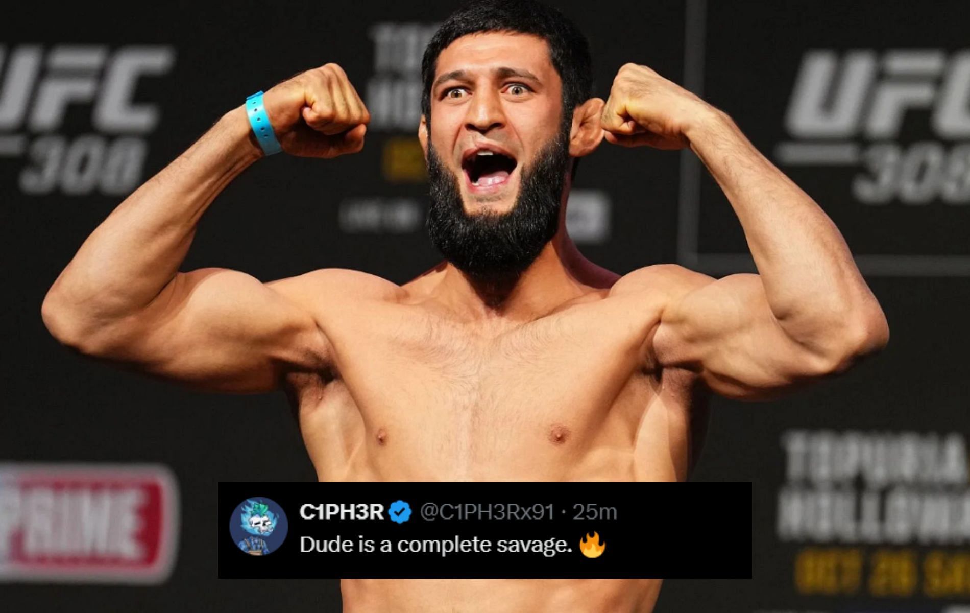 Khamzat Chimaev wows fans with savage answer to a question. [Image Courtesy: Getty Images]