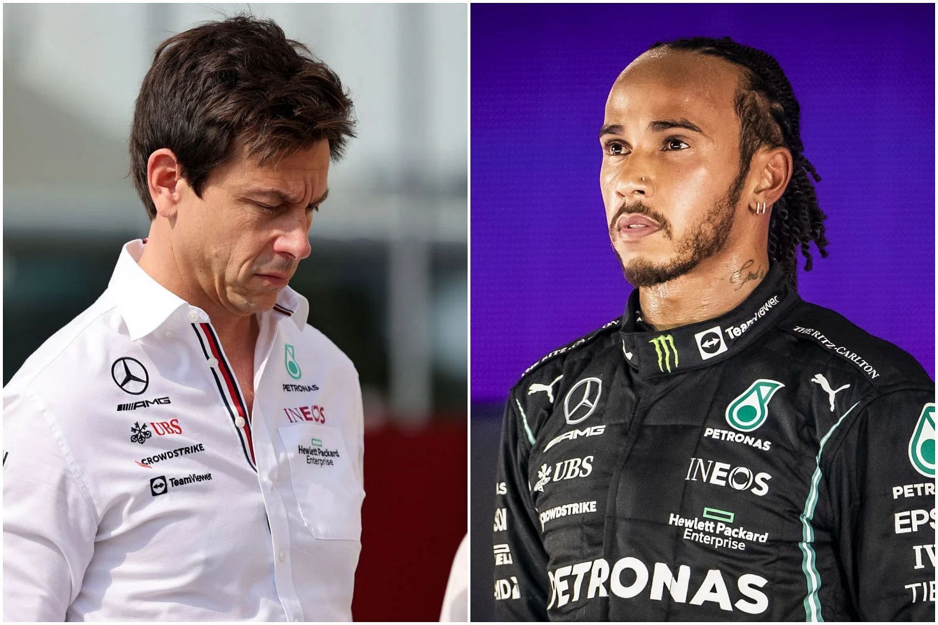 Toto Wolff (L) and Lewis Hamilton (R) (Images via Getty)