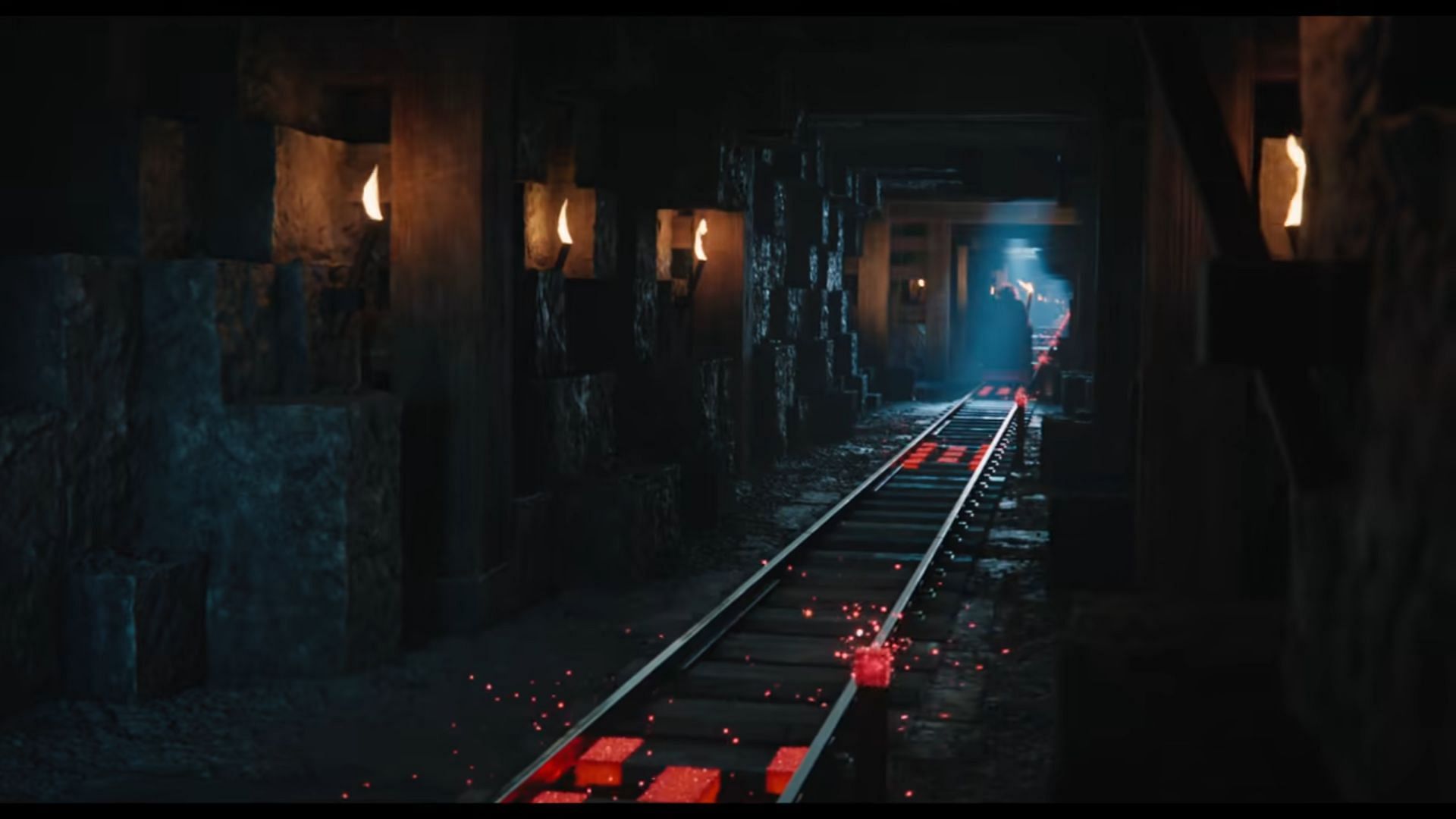 The redstone looks rather impressive (Image via YouTube/Warner Bros)