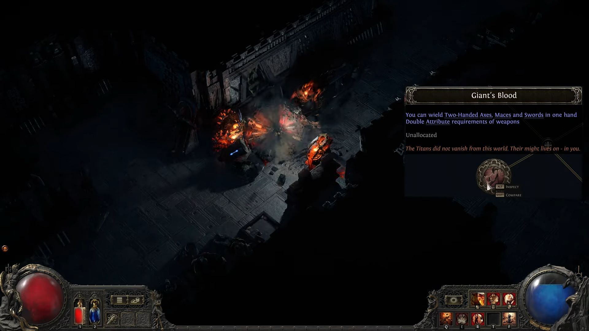 The latest GGG Live showcased the power of Giant&#039;s Blood (Image via Grinding Gear Games)