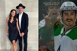 Wild fan flipping off Mason Marchment elicits hilarious reaction from his wife Alexis