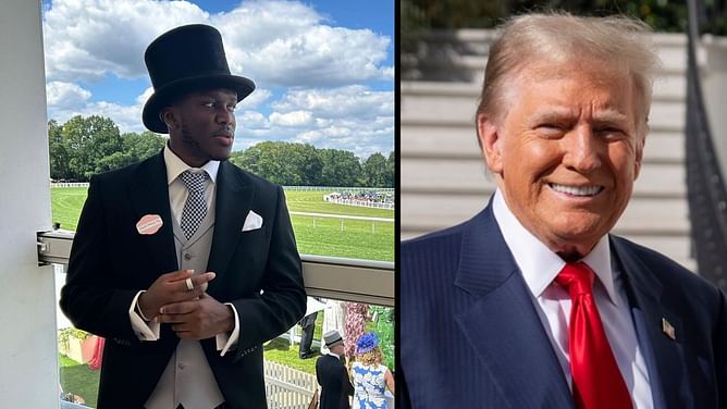 KSI praises Donald Trump after a clip of the US President-elect drinking PRIME at UFC goes viral