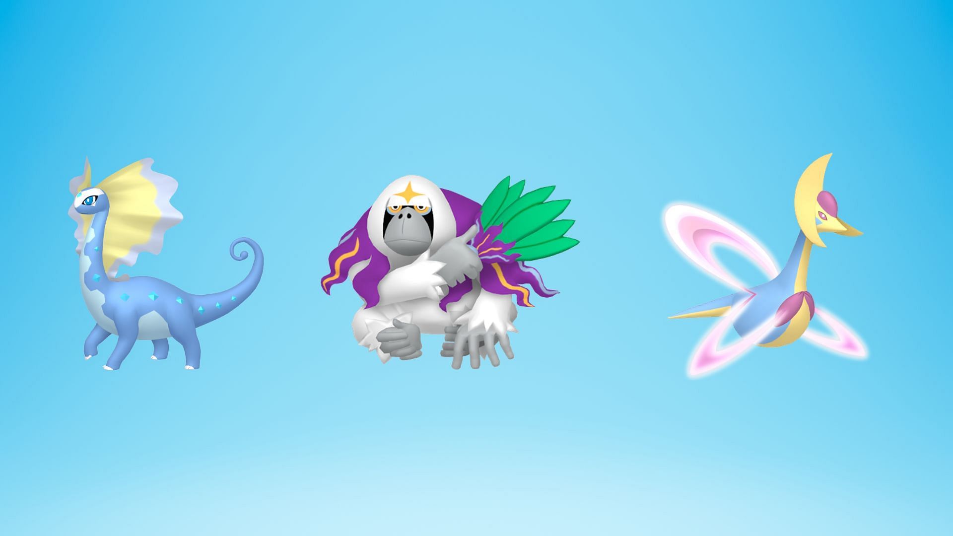 Aurorus, Oranguru, and Cresselia (Image via TPC)