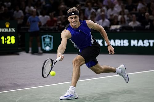 Alexander Zverev in action at the 2024 Paris Masters (Picture: Getty)