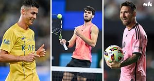 Tennis star superstar Carlos Alcaraz snubs Lionel Messi as he names Cristiano Ronaldo and ex-Barcelona star in dream 5-a-side team